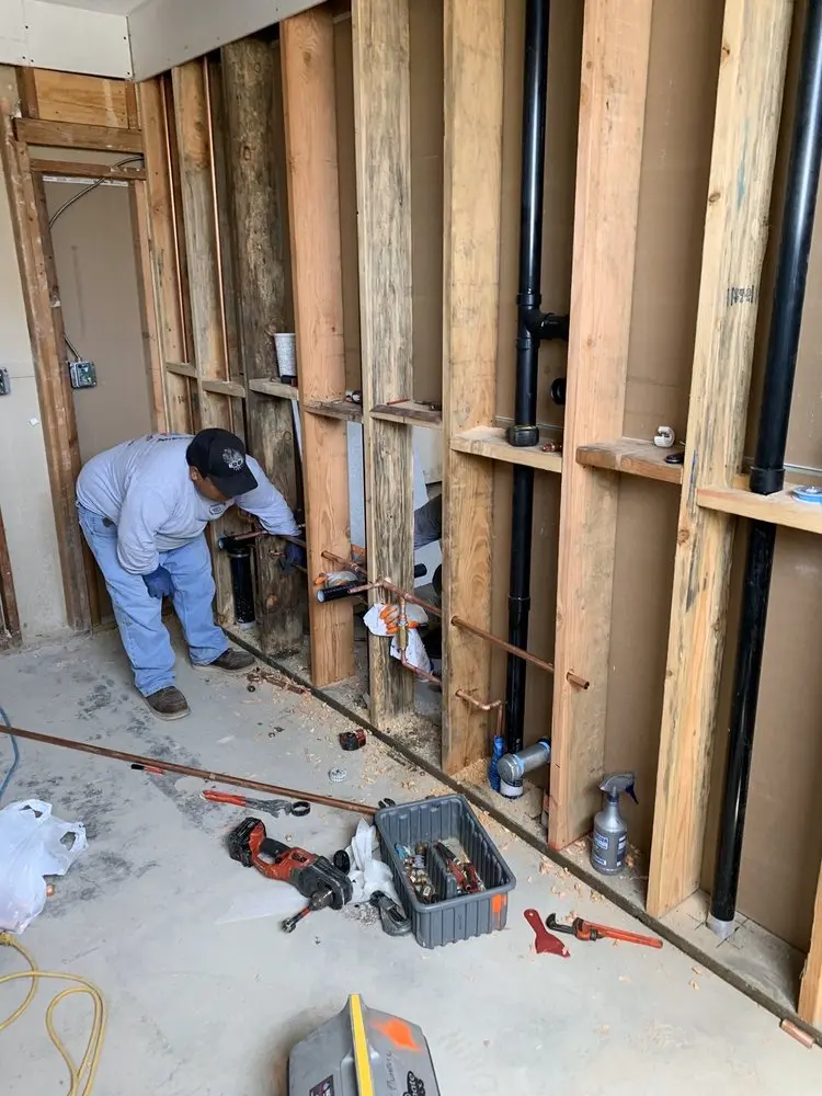 Commercial rough-in plumbing for Water Heater Replacement in Sully Plantation